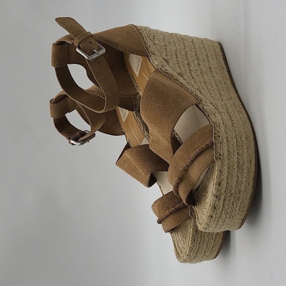 520- Dolce Vita Wedges Saddle Suede Size 9.5 Tan Color NWT - Picture 3 of 9